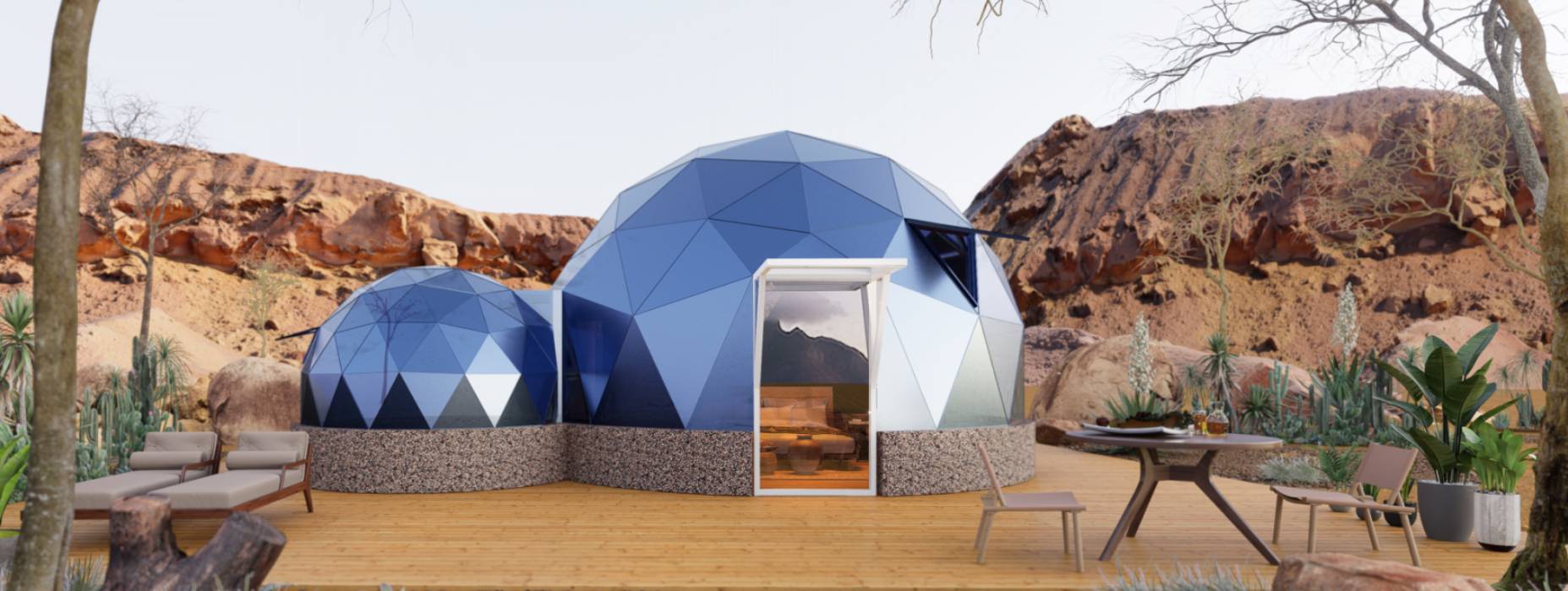 迁西县球形智能光伏玻璃星空房